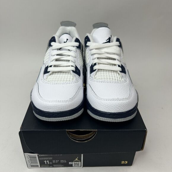 Nike Air Jordan 4 Retro PS White “Midnight Navy” 2023 - Picture 2 of 5